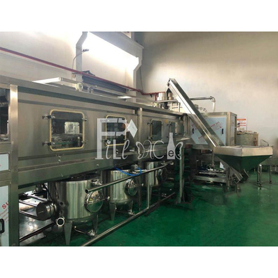1200bph η γραμμή παραγωγής εμφιαλώνοντας μηχανών μεταλλικού νερού ολοκληρώνει τη μηχανή πλήρωσης νερού μπουκαλιών 5 Gallon/20L προμηθευτής