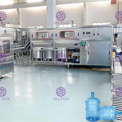 Δύο γεμίζοντας τα κεφάλια 19 λίτρα 300 εργοστάσιο νερού γαλονιού BPH προμηθευτής