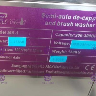 120BPH BS-1 Semiauto βαρέλι 5 γαλόνια πλυντήριο μπουκαλιών με κουμπί scram προμηθευτής