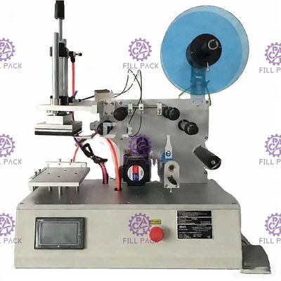 Ημιαυτόματος τετραγωνικός επίπεδος Labeller μπουκαλιών βάζων ενιαίος δευτερεύων ή διπλός εξοπλισμός μηχανών μαρκαρίσματος αυτοκόλλητων ετικεττών πλευρών συγκολλητικός